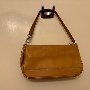 Vintage Coach Tan Leather Mini Women's Bag